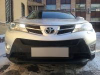 Защита радиатора Toyota Rav 4 (Комфорт,Элеганс, Престиж) 2013- black низ (Фото 1)