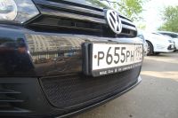 Защита радиатора Volkswagen Golf VI black (Фото 1)