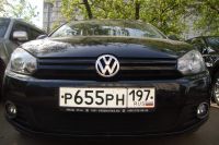 Защита радиатора Volkswagen Golf VI black (Фото 3)