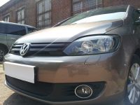 Защита радиатора Volkswagen Golf Plus 2009- black (Фото 1)