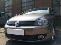 Защита радиатора Volkswagen Golf Plus 2009- black (Фото 2)