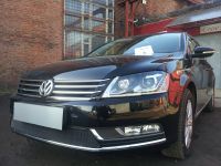 Защита радиатора Volkswagen Passat B7 black (Фото 1)