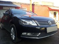 Защита радиатора Volkswagen Passat B7 black (Фото 2)