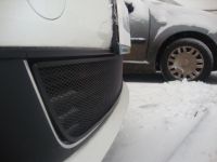 Защита радиатора Volkswagen Polo седан 2010- black (Фото 1)