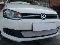 Защита радиатора Volkswagen Polo седан 2010- chrome (Фото 3)