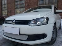 Защита радиатора Volkswagen Polo седан 2010- chrome (Фото 5)