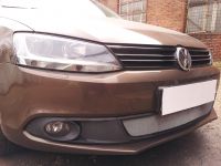 Защита радиатора Volkswagen Jetta VI 2010- chrome (Фото 1)