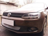 Защита радиатора Volkswagen Jetta VI 2010- chrome (Фото 2)