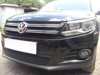 Защита радиатора Volkswagen Tiguan Sport&Style 2012- black (Фото 3)