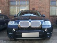 Защита радиатора BMW X5 c 2006-2013 black PREMIUM (Фото 1)