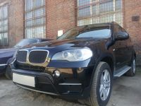 Защита радиатора BMW X5 c 2006-2013 black PREMIUM (Фото 3)