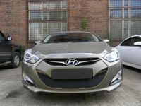 Защита радиатора Hyundai I40 2012- black PREMIUM (Фото 1)
