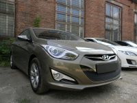 Защита радиатора Hyundai I40 2012- black PREMIUM (Фото 2)
