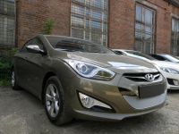 Защита радиатора Hyundai I40 2012- chrome PREMIUM (Фото 1)