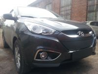 Защита радиатора Hyundai IX35 2010- black PREMIUM (Фото 2)