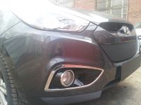 Защита радиатора Hyundai IX35 2010- black PREMIUM (Фото 3)