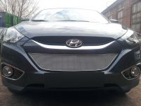 Защита радиатора Hyundai IX35 2010- chrome PREMIUM (Фото 3)