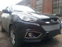 Защита радиатора Hyundai IX35 2010- chrome PREMIUM (Фото 4)