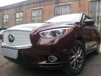 Защита радиатора Infiniti JX35 2012- black низ (Фото 2)