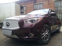 Защита радиатора Infiniti JX35 2012- chrome низ (Фото 1)
