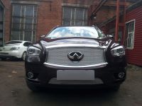 Защита радиатора Infiniti JX35 2012- chrome низ (Фото 2)