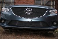 Защита радиатора Mazda 6 2013- black верх (Фото 1)