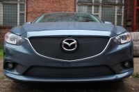 Защита радиатора Mazda 6 2013- black низ (Фото 2)