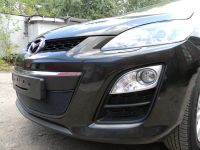 Защита радиатора Mazda CX7 2010-2013 black PREMIUM (Фото 1)