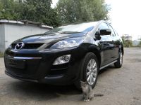 Защита радиатора Mazda CX7 2010-2013 black PREMIUM (Фото 3)