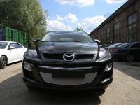 Защита радиатора Mazda CX7 2010-2013 chrome PREMIUM (Фото 2)