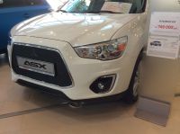 Защита радиатора Mitsubishi ASX (2 шт) 2013- black (Фото 3)