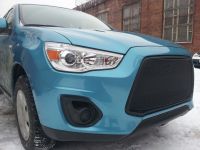 Защита радиатора Mitsubishi ASX (2 шт) 2013- black (Фото 1)