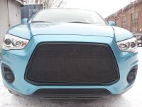Защита радиатора Mitsubishi ASX (2 шт) 2013- black (Фото 2)