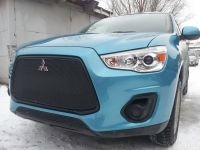 Защита радиатора Mitsubishi ASX (2 шт) 2013- black (Фото 4)