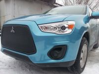 Защита радиатора Mitsubishi ASX (2 шт) 2013- black (Фото 5)