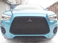 Защита радиатора Mitsubishi ASX (2 шт) 2013- black (Фото 6)