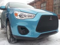 Защита радиатора Mitsubishi ASX (2 шт) 2013- black (Фото 7)