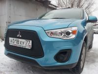 Защита радиатора Mitsubishi ASX (2 шт) 2013- black (Фото 8)