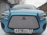 Защита радиатора Mitsubishi ASX (2 шт) 2013- chrome (Фото 1)
