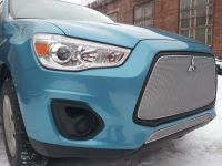 Защита радиатора Mitsubishi ASX (2 шт) 2013- chrome (Фото 5)