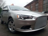 Защита радиатора Mitsubishi Lancer X 2012-(2 шт) chrome (Фото 2)