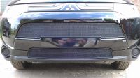Защита радиатора Mitsubishi Outlander III 2012- (2 шт) black (Фото 2)