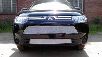 Защита радиатора Mitsubishi Outlander III 2012- (2 шт) chrome (Фото 2)