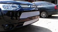 Защита радиатора Mitsubishi Outlander III 2012- (2 шт) chrome (Фото 3)