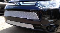 Защита радиатора Mitsubishi Outlander III 2012- (2 шт) chrome