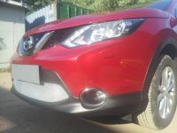 Защита радиатора Nissan Qashqai 2011-2014 (2 шт) chrome PREMIUM (Фото 3)