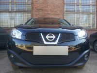 Защита радиатора Nissan Qashqai 2014- black без парктроников PREMIUM (Фото 1)