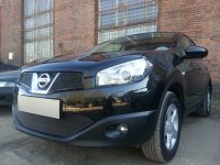 Защита радиатора Nissan Qashqai 2014- black без парктроников PREMIUM (Фото 2)
