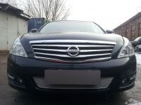 Защита радиатора Nissan Teana II 2008-2013 chrome PREMIUM (Фото 1)