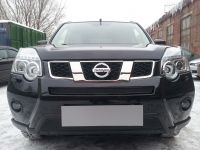 Защита радиатора Nissan X-Trail 2011- (2 шт) black (Фото 2)